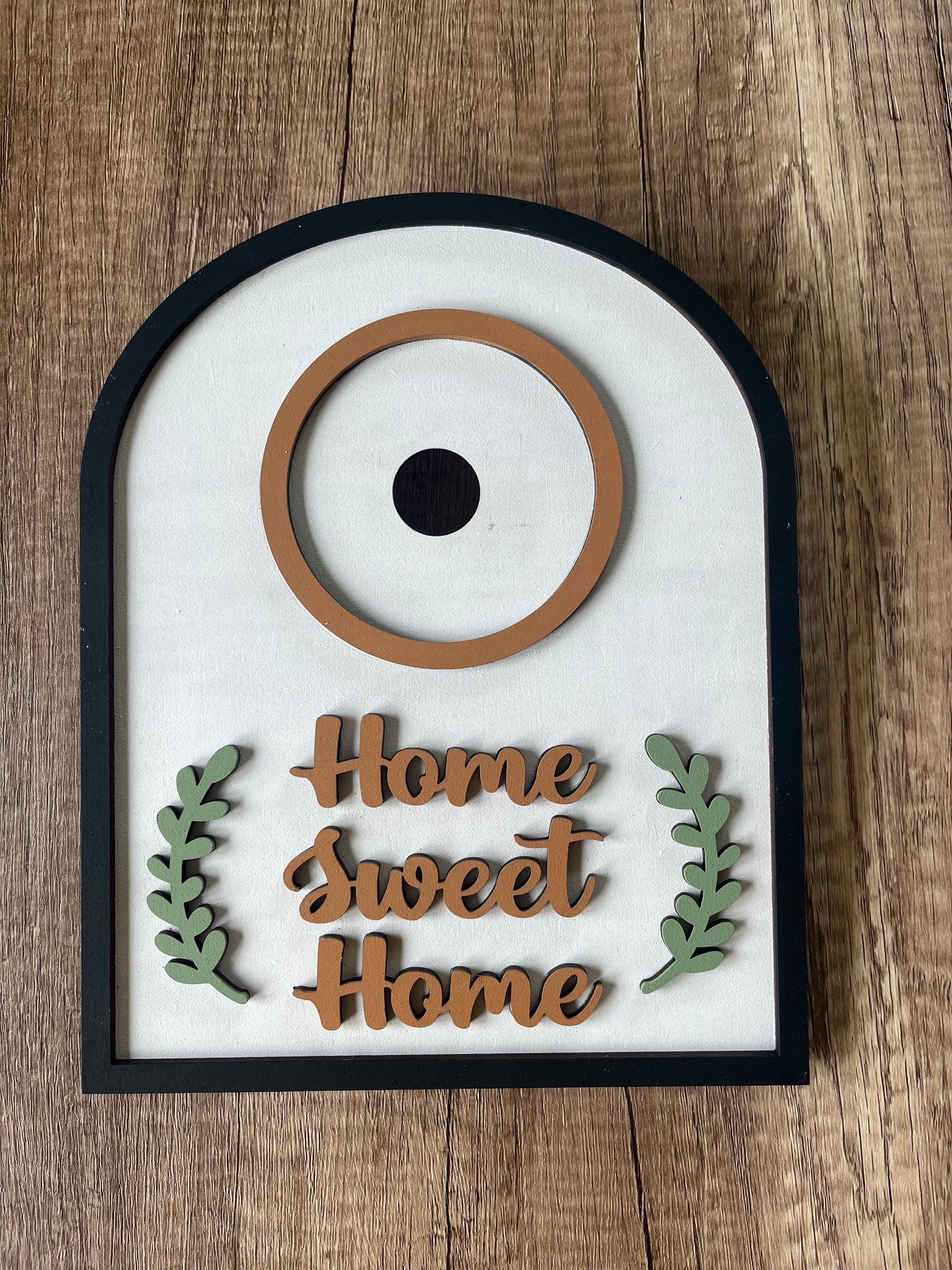 Interchangeable Home Sweet Home Seasonal Round Frame