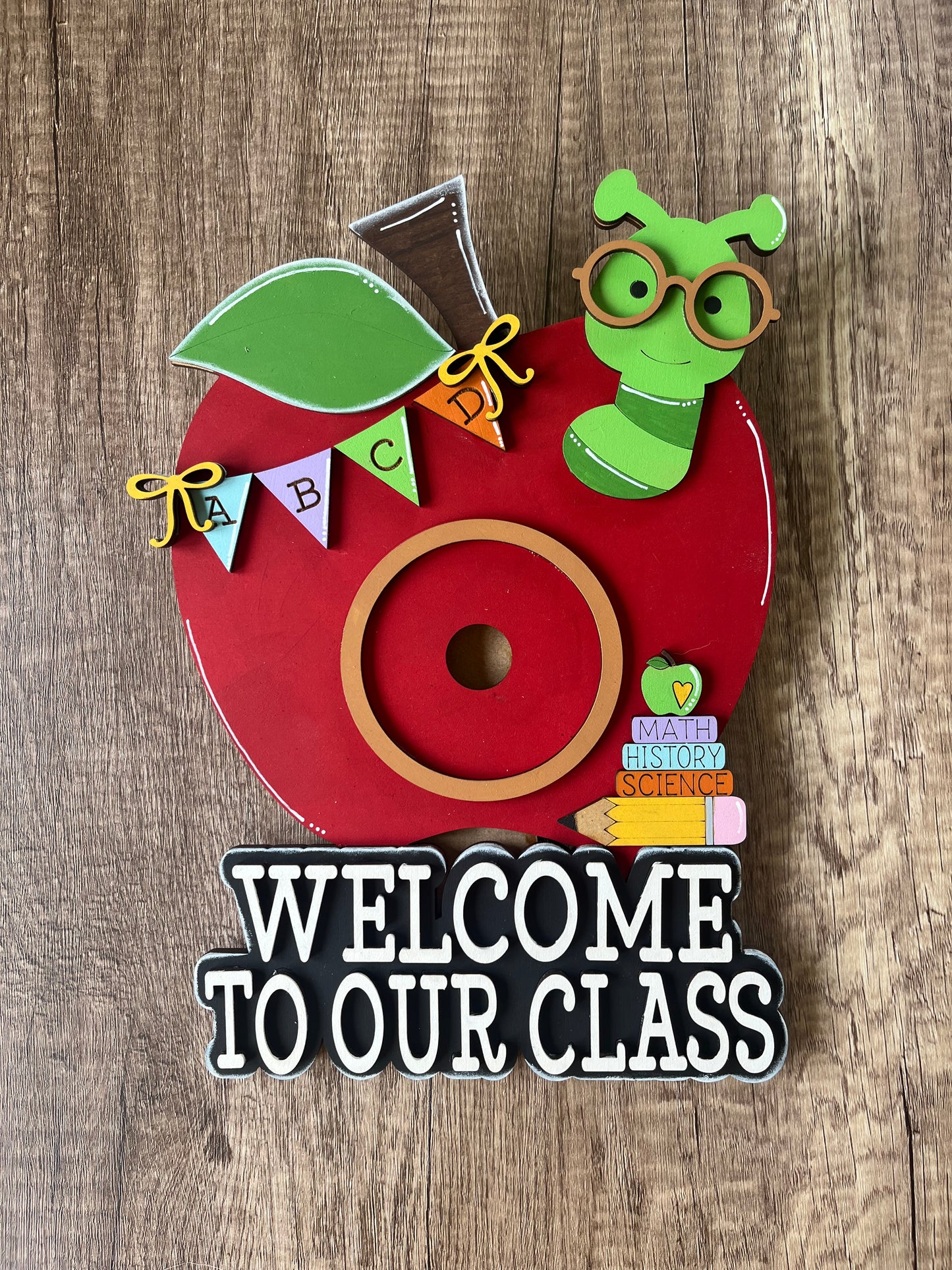 Interchangeable Welcome Our Classroom Seasonal Round Frame