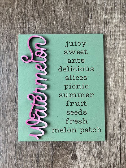 Watermelon Words Sign