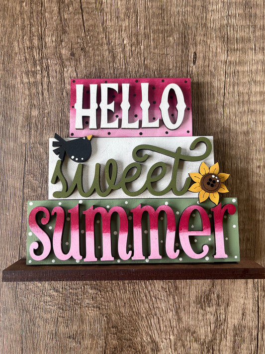 Hello Sweet Summer Shelf Sitter
