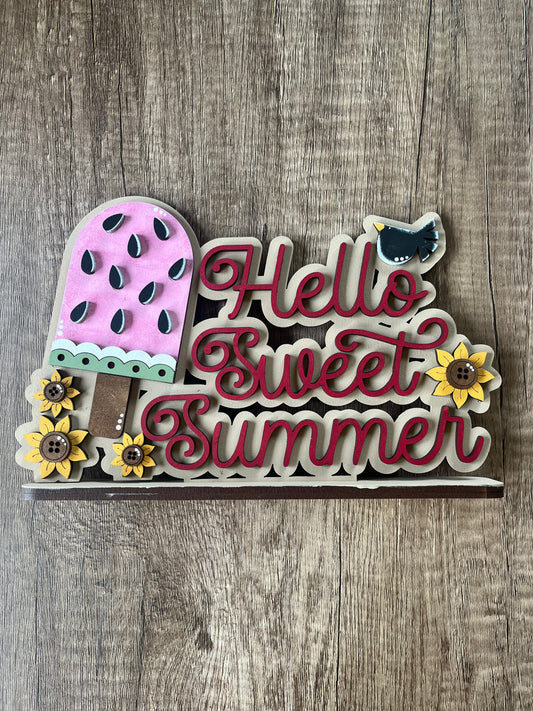 Hello Sweet Summer Shelf Sitter
