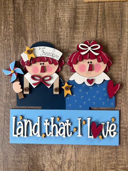 Raggedy Ann and Andy Window Box Insert