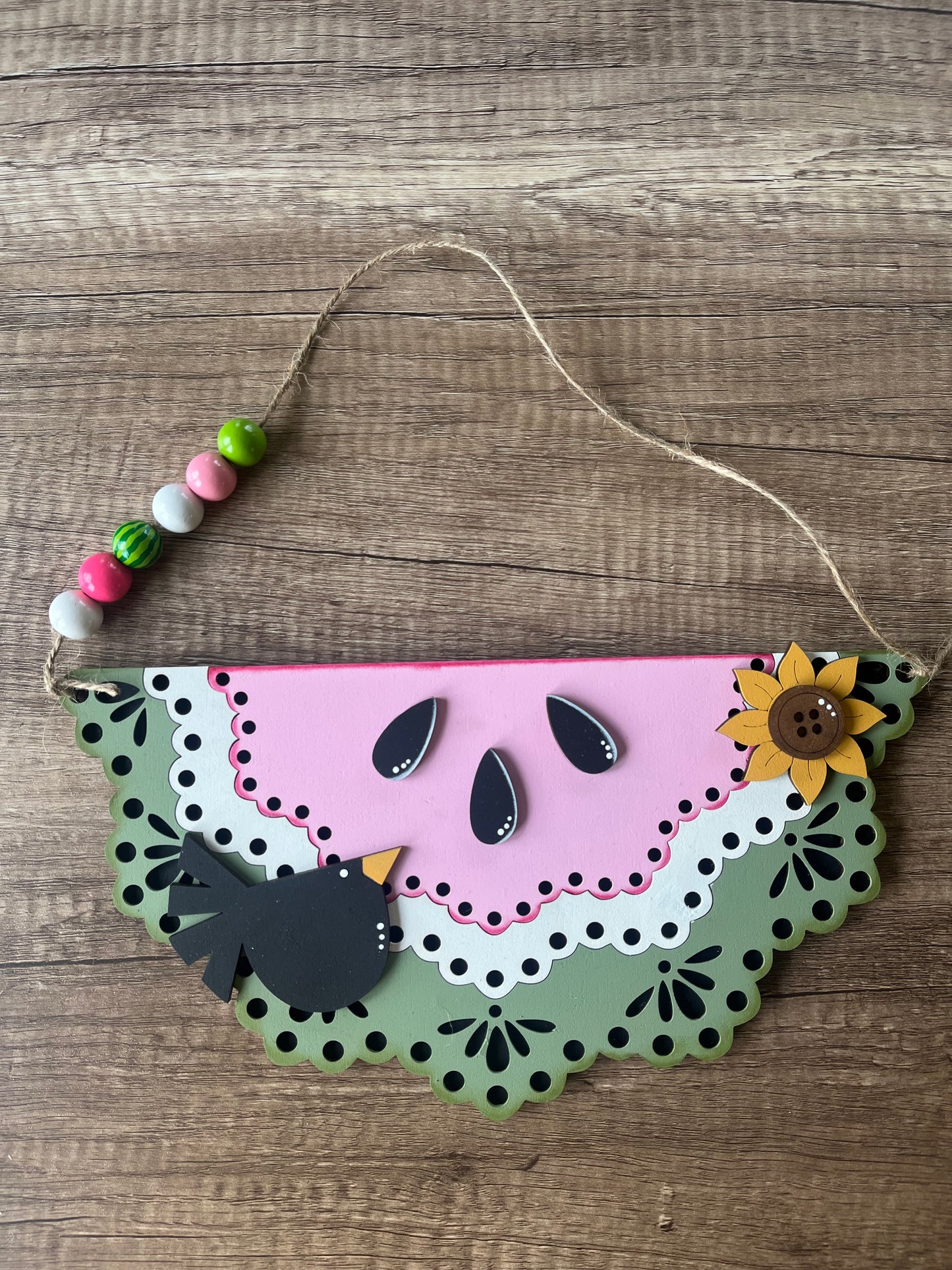 12 inch Watermelon Door Hanger