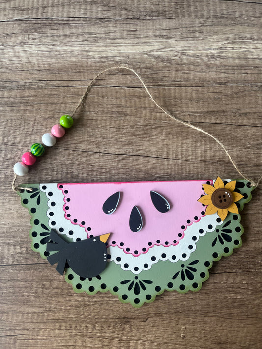 12 inch Watermelon Door Hanger