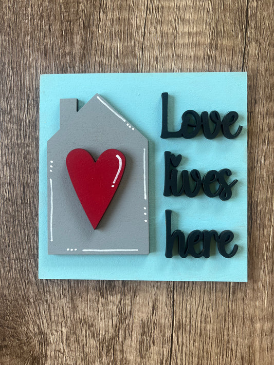 Love Lives Here Ladder Tile