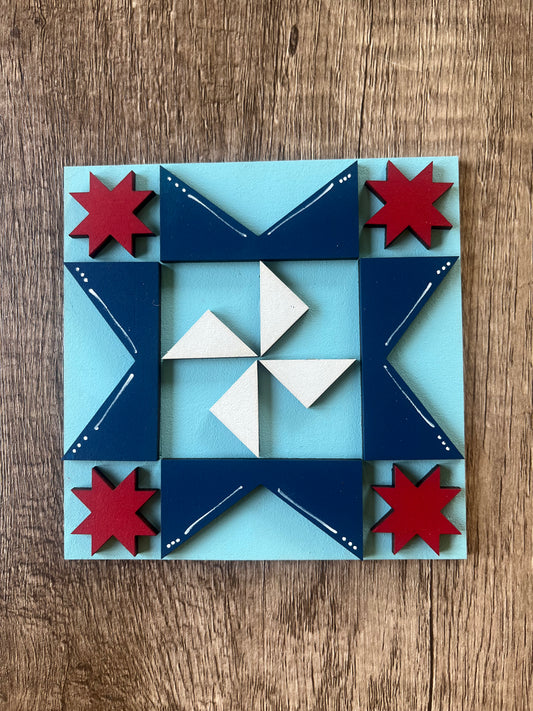 Barn Quilt 4 Ladder Tile
