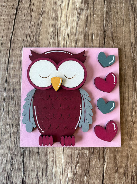Owl Grey Wings Ladder Tile