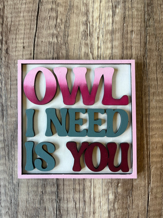 Owl I Need Ladder Tile