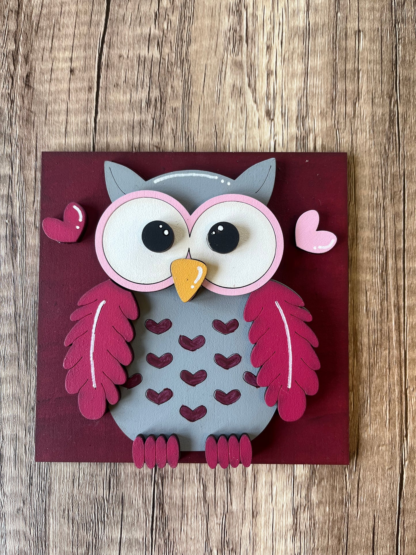 Heart Owl Ladder Tile