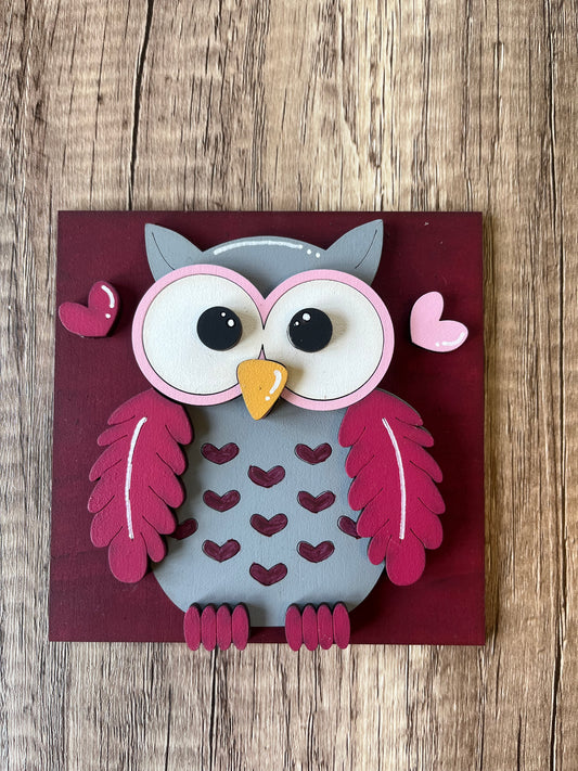 Heart Owl Ladder Tile