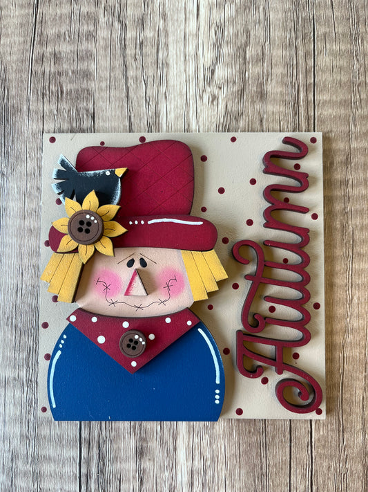 Autumn Scarecrow Ladder Tile