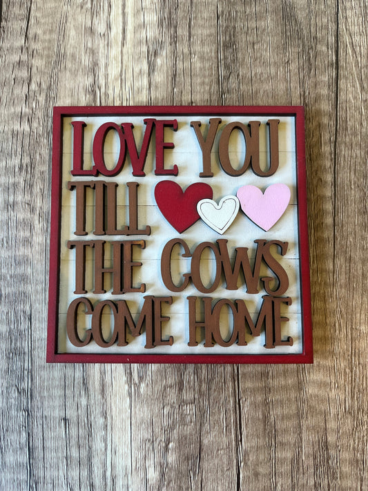 Love Cows Home Ladder Tile