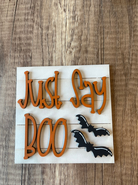 Just Say Boo Ladder Tile