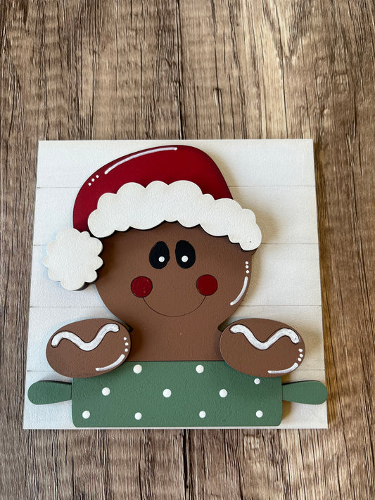 Gingerbread Rolling Pin Ladder Tile
