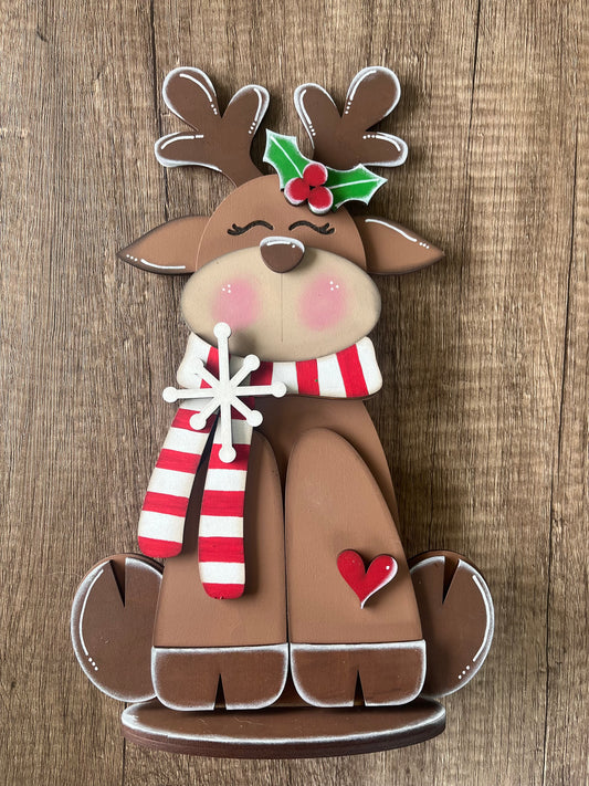 Reindeer Scarf Shelf Sitter