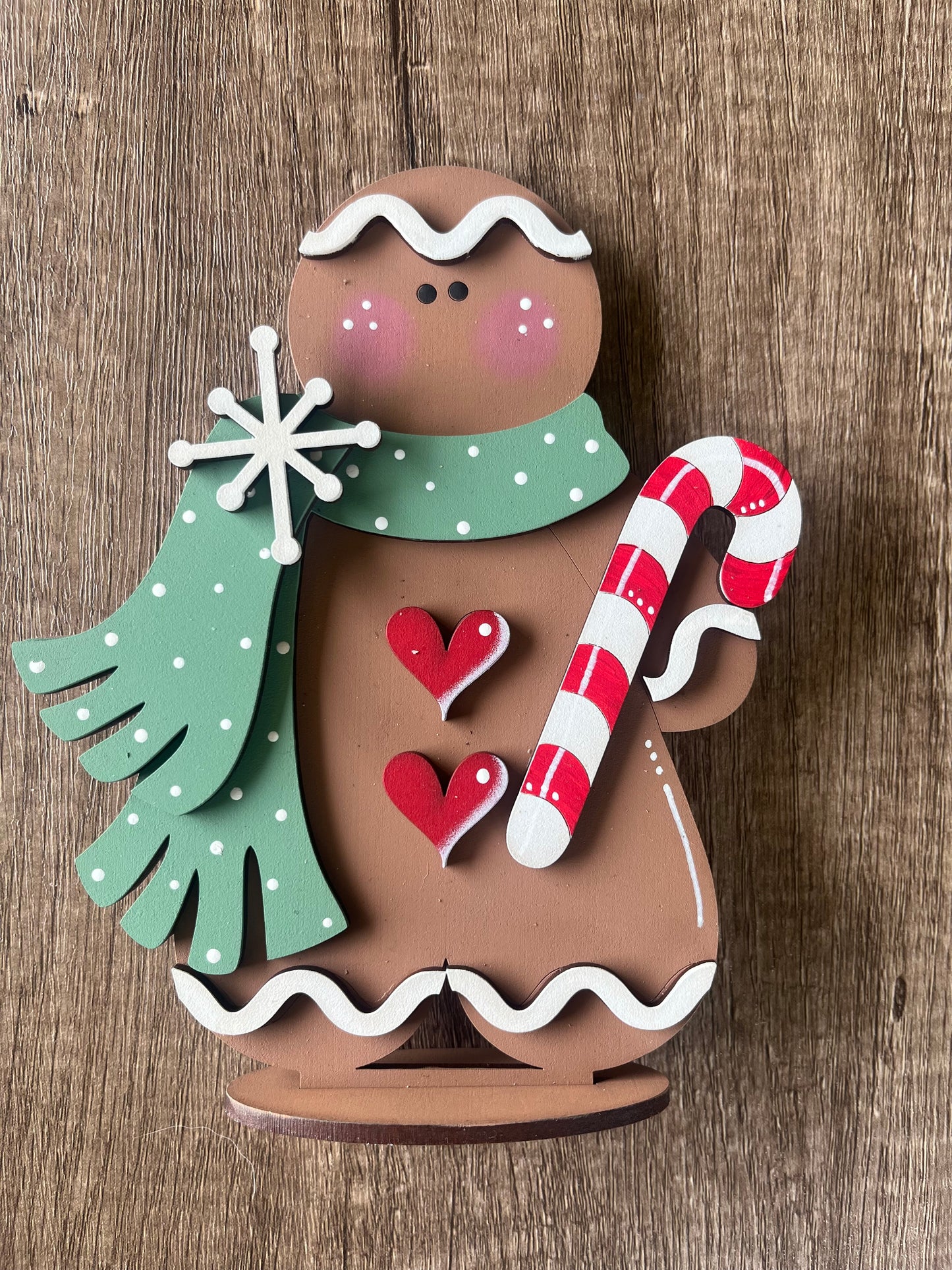 Gingerbread Girl Scarf Shelf Sitter