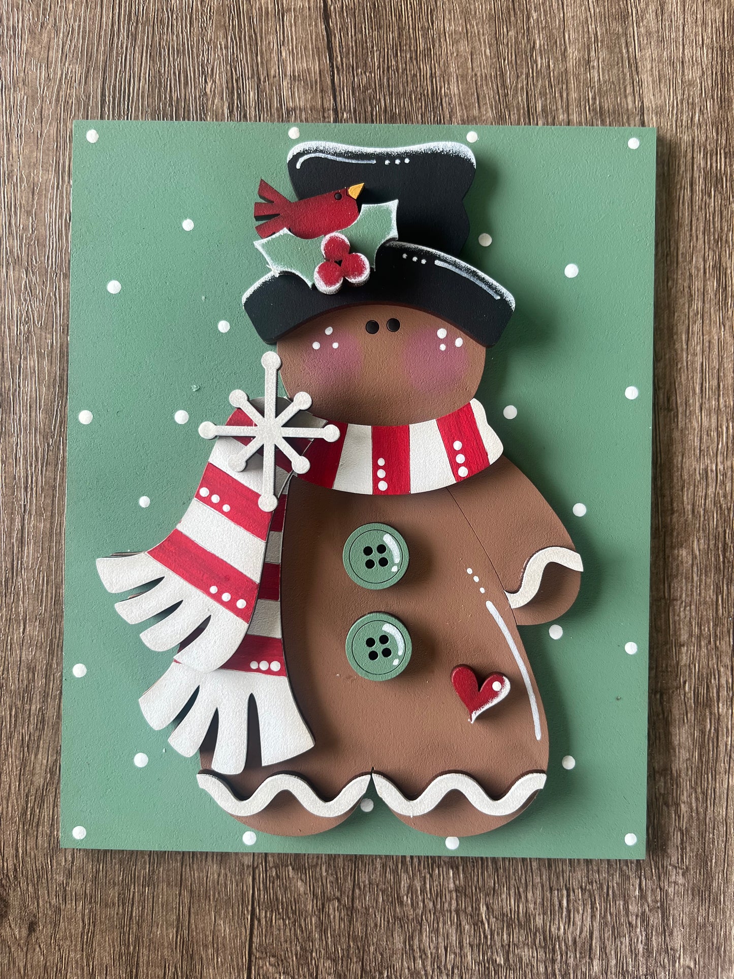 Gingerbread Boy Scarf Sign