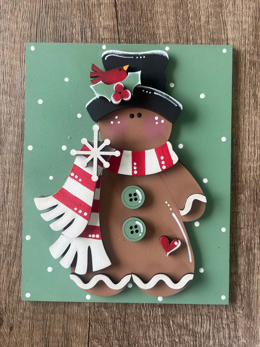 Gingerbread Boy Scarf Sign