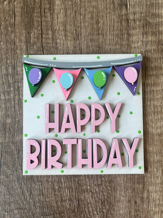 Happy Birthday Ladder Tile