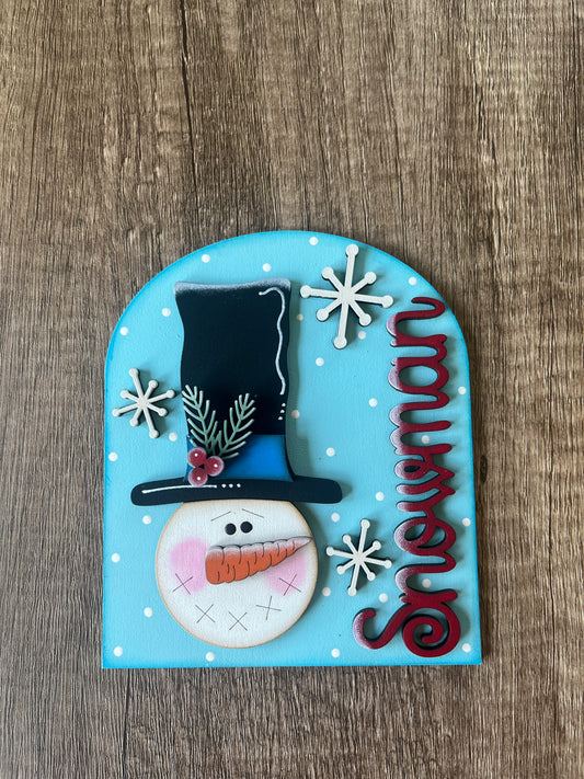 Winter Tall Hat Snowman Small Arch Insert