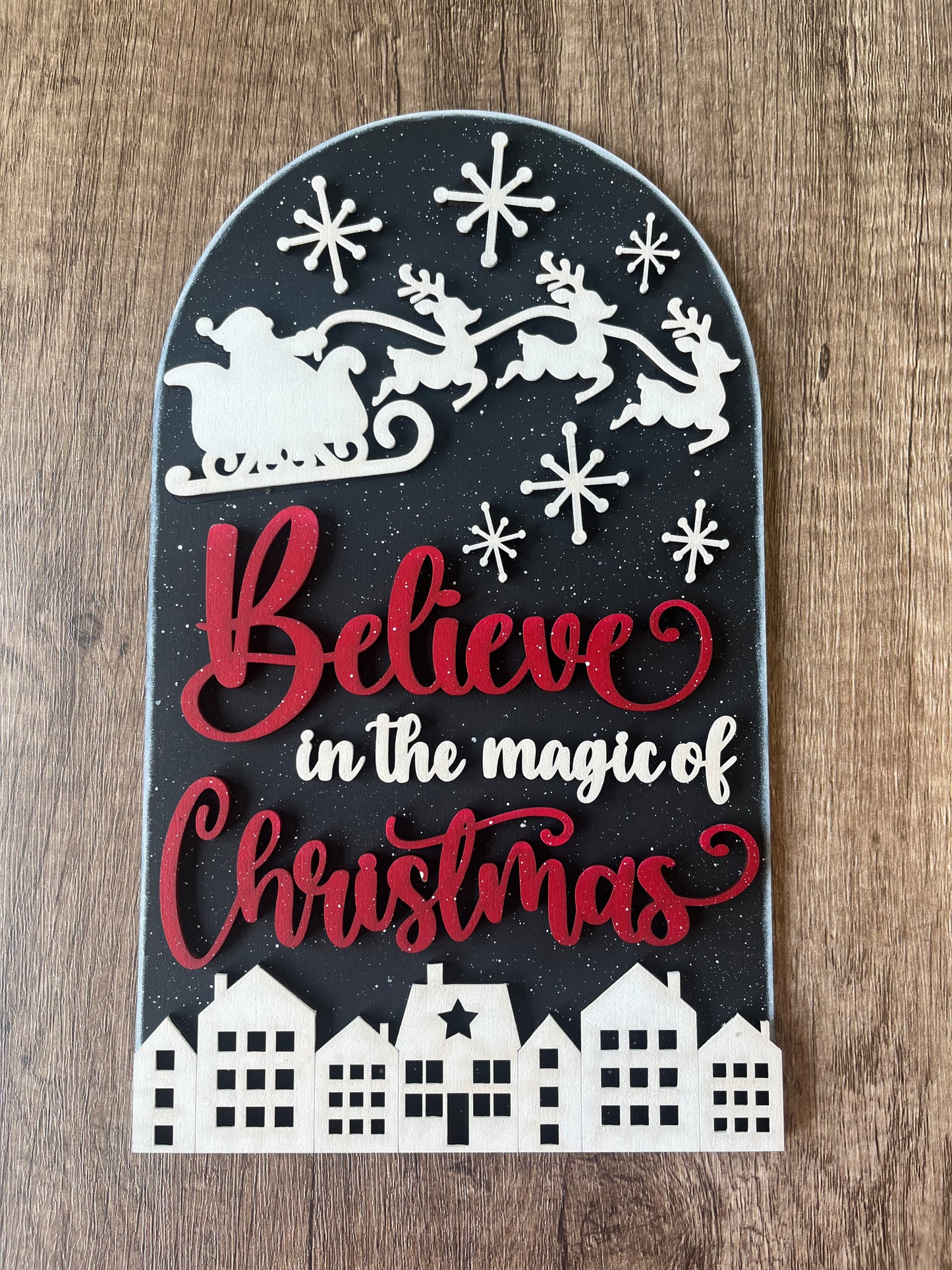 Believe Christmas Large Arch Insert