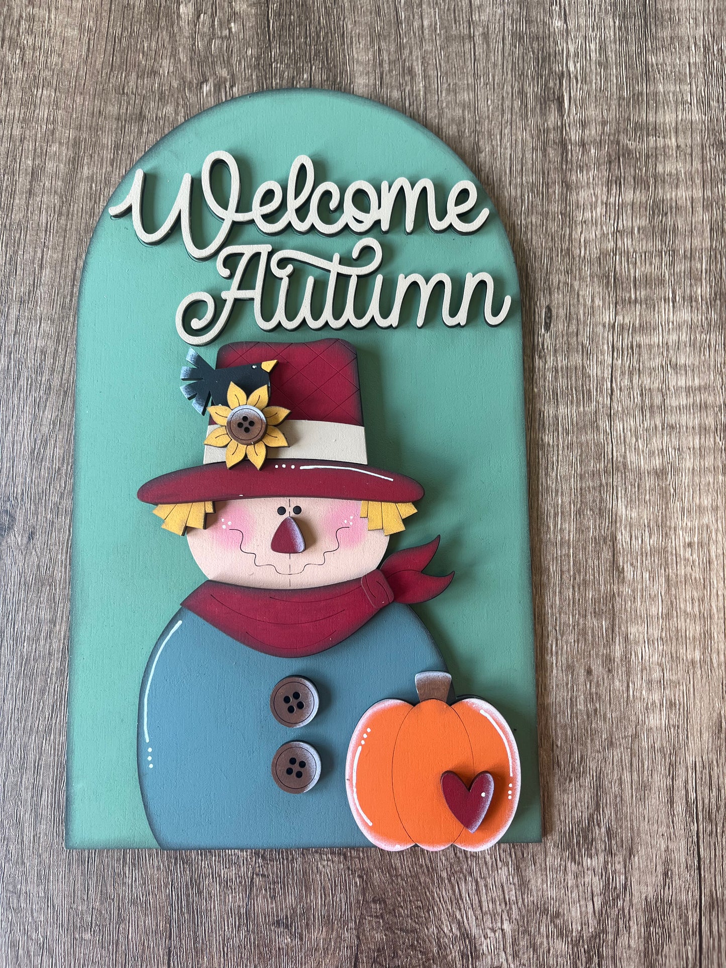 Welcome Autumn Scarecrow Large Arch Insert