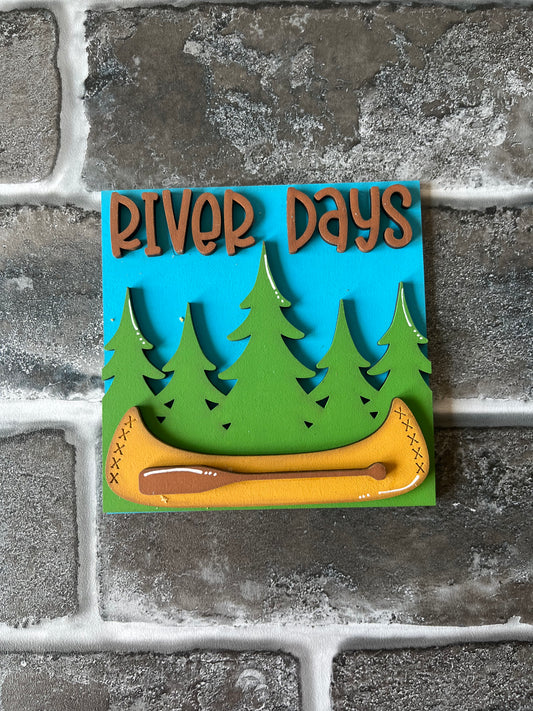 River Days Canoe Ladder Tile
