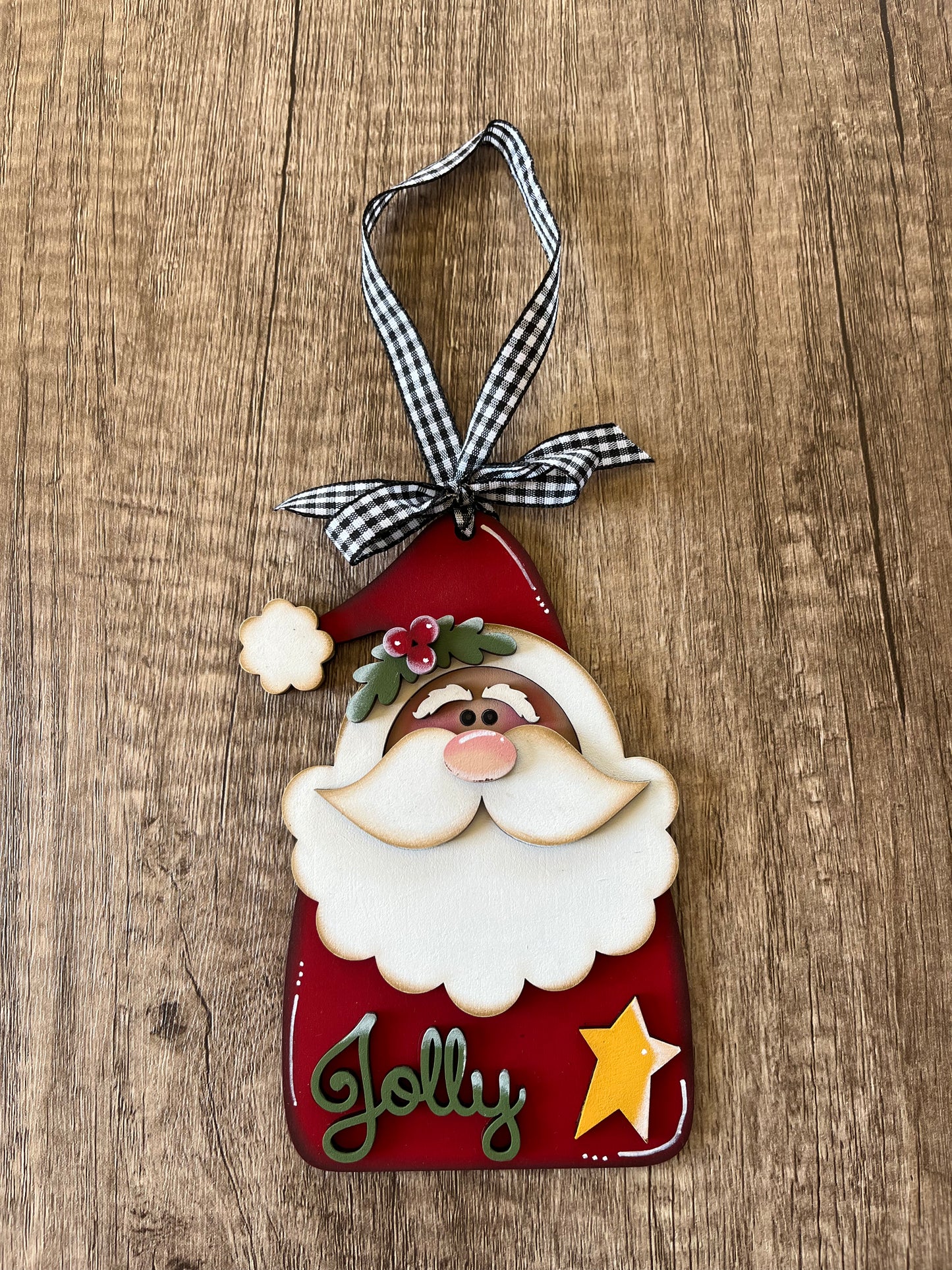 Jolly Santa Ornament