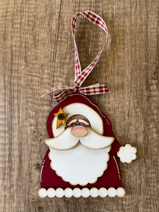 Santa Star Ornament