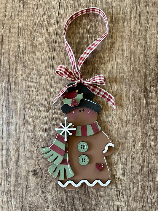Gingerbread Boy Scarf Ornament