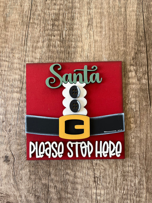 Santa Stop Here Ladder