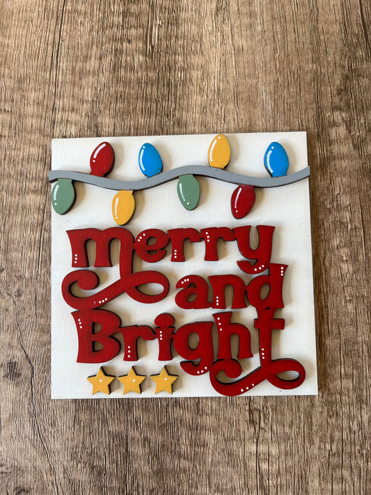 Merry Bright Lights Ladder Tile