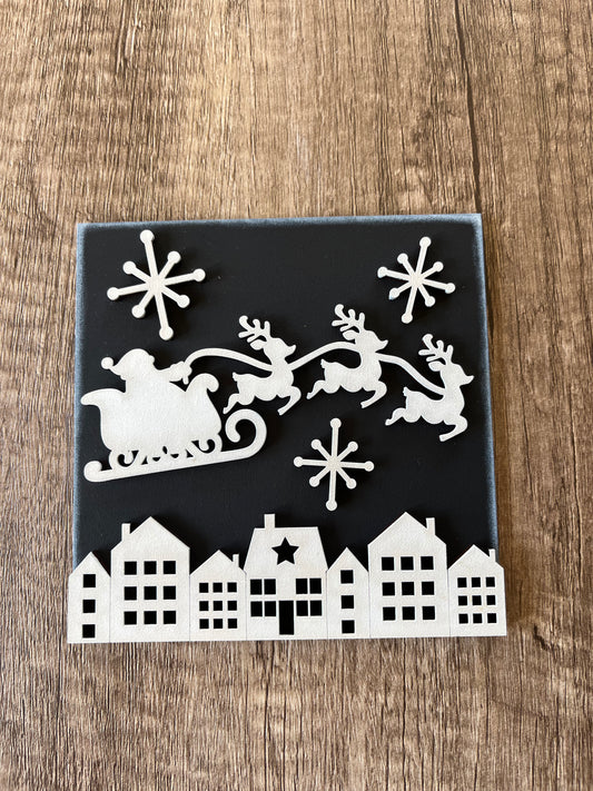 Santa Sled City Ladder Tile