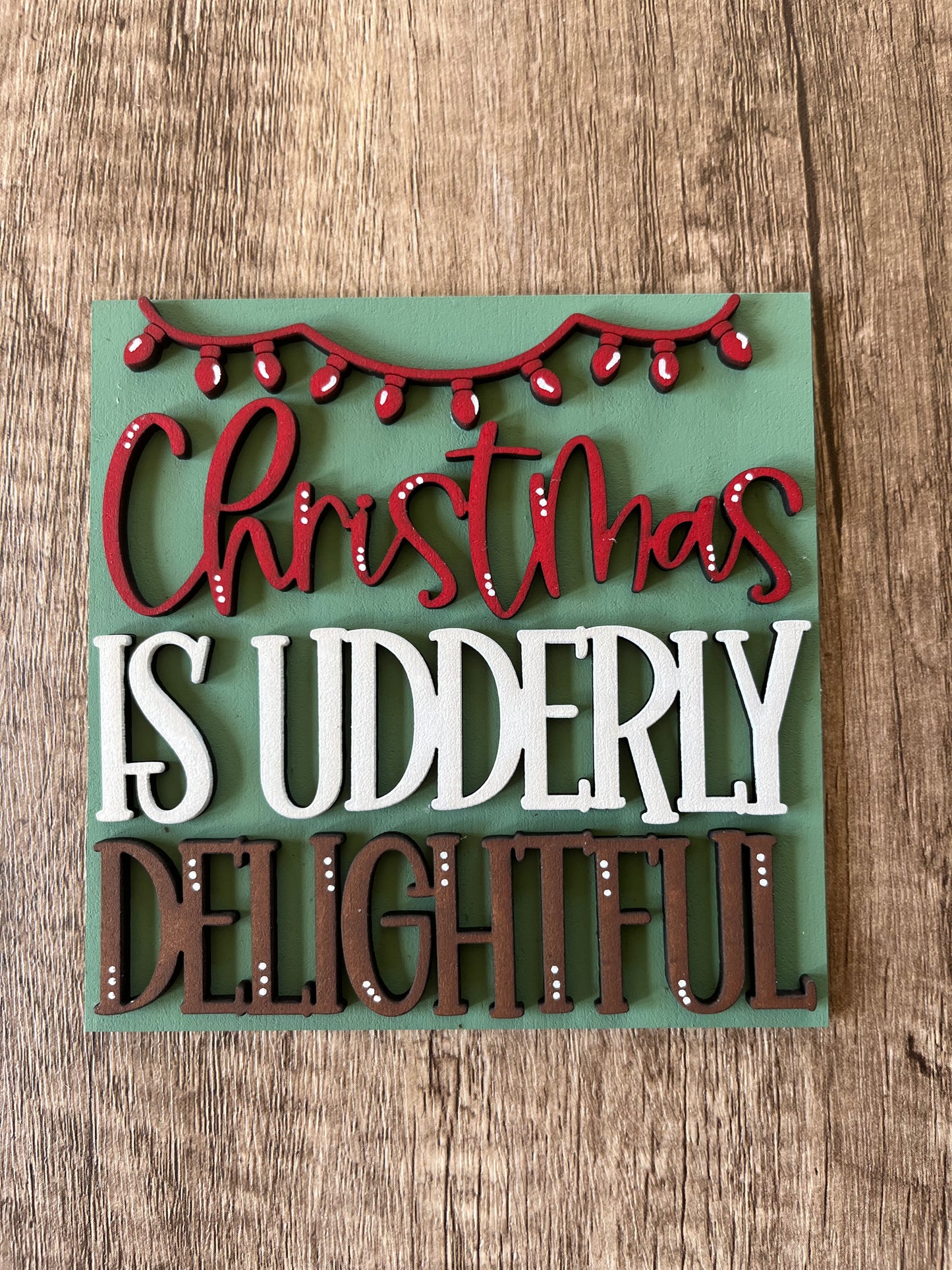 Christmas Udderly Ladder Tile