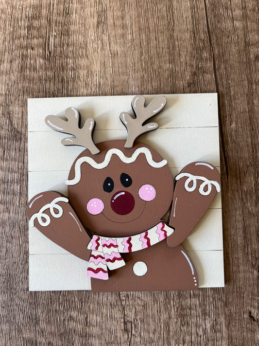 Gingerbread Reindeer Ladder Tile