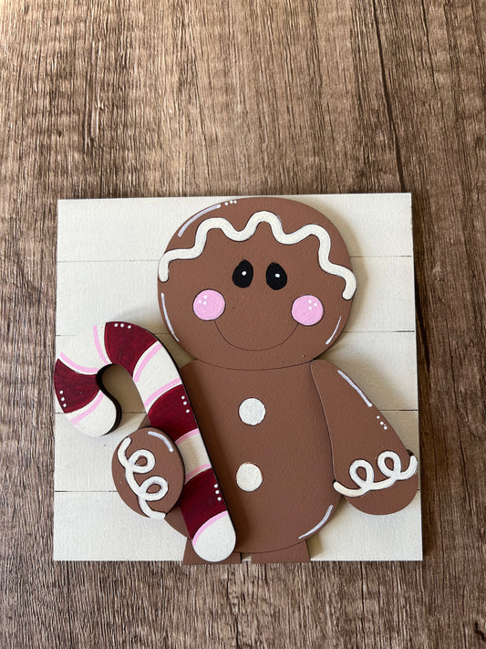Gingerbread Candy Cane Ladder Tile