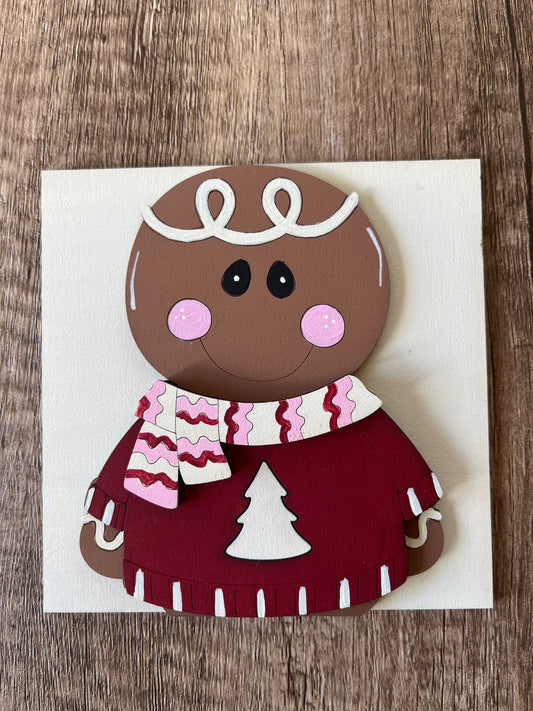 Gingerbread Christmas Tree Sweater Ladder Tile