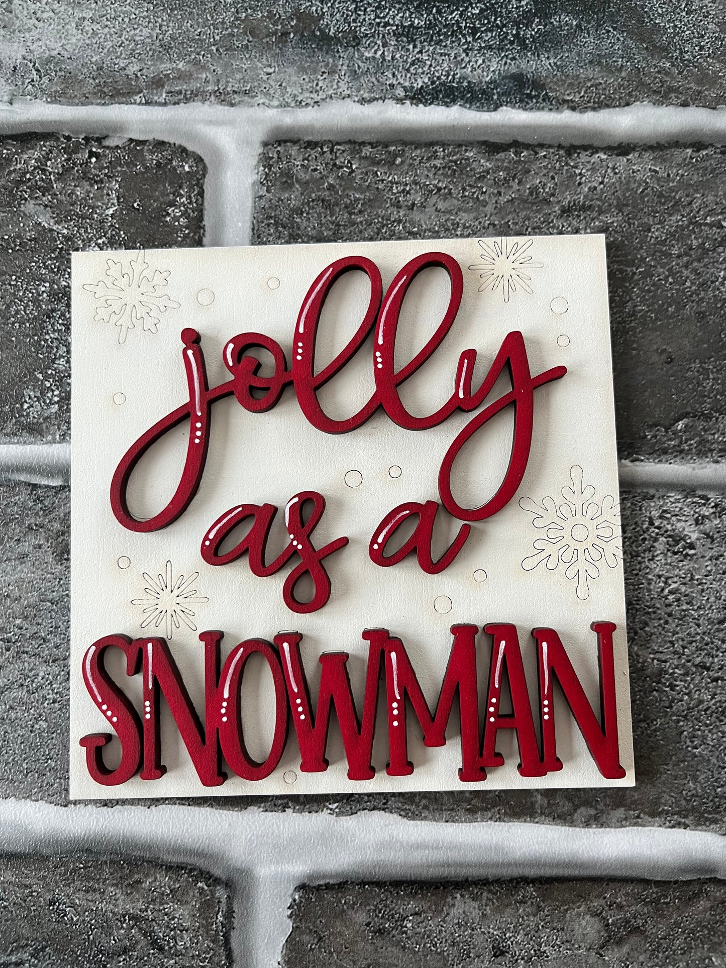 Jolly Snowman Ladder Tile