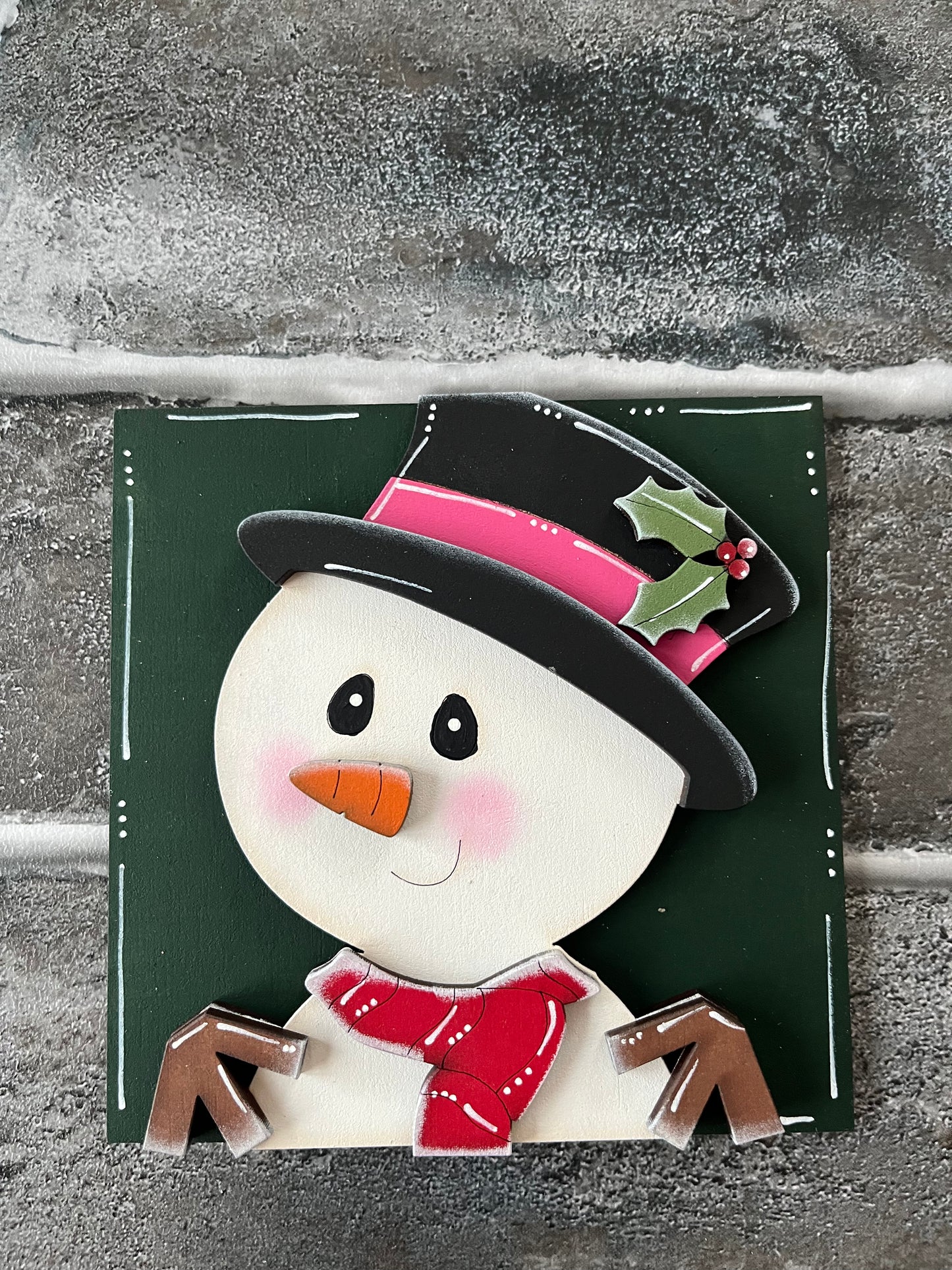 Snowman Top Hat Scarf Ladder Tile