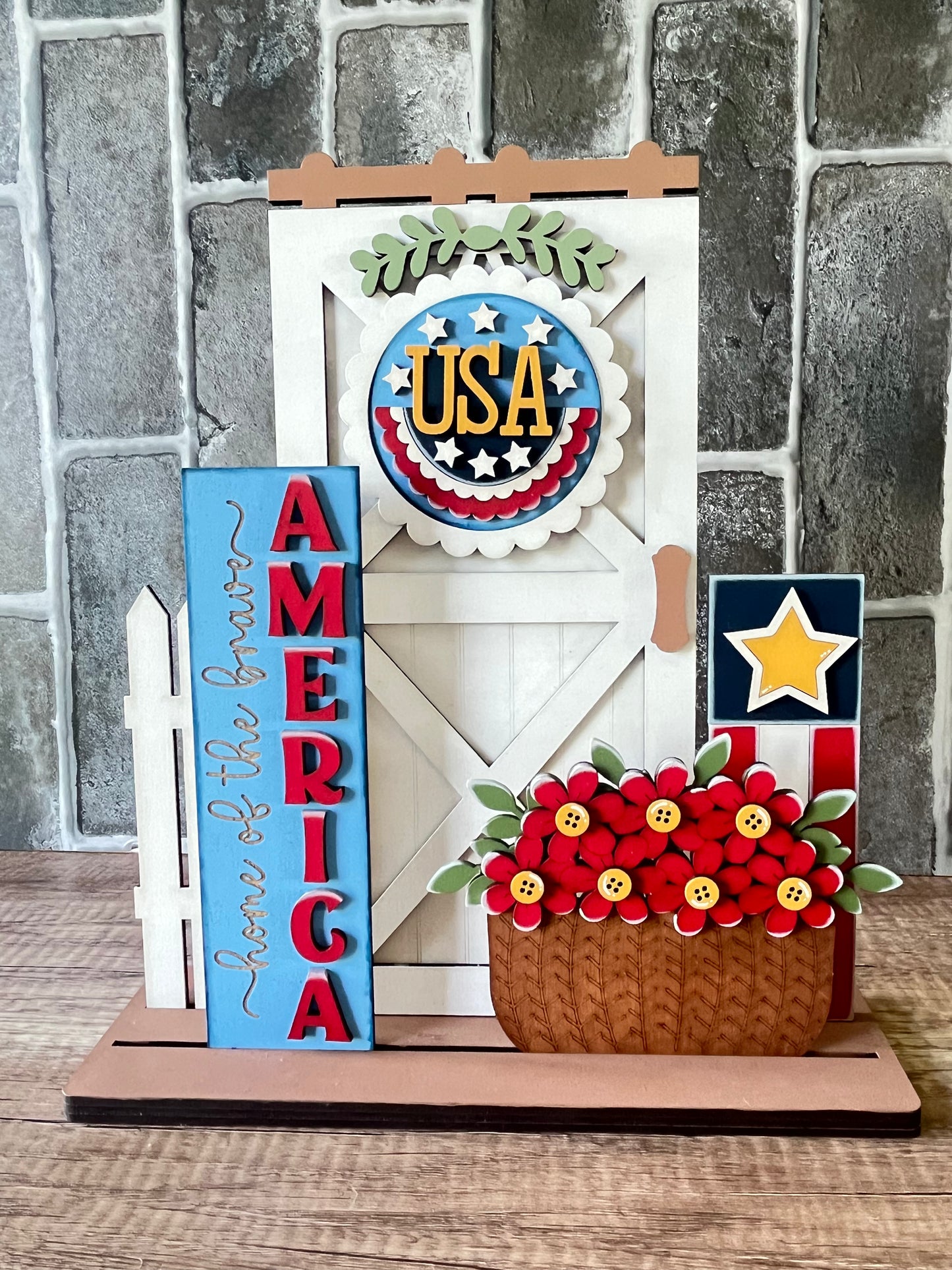 Americana Barn Door Insert