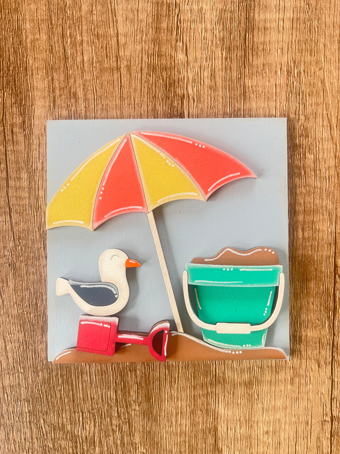 Beach Umbrella Bird Ladder Tile