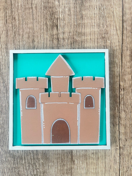 Framed Sandcastle Ladder Tile