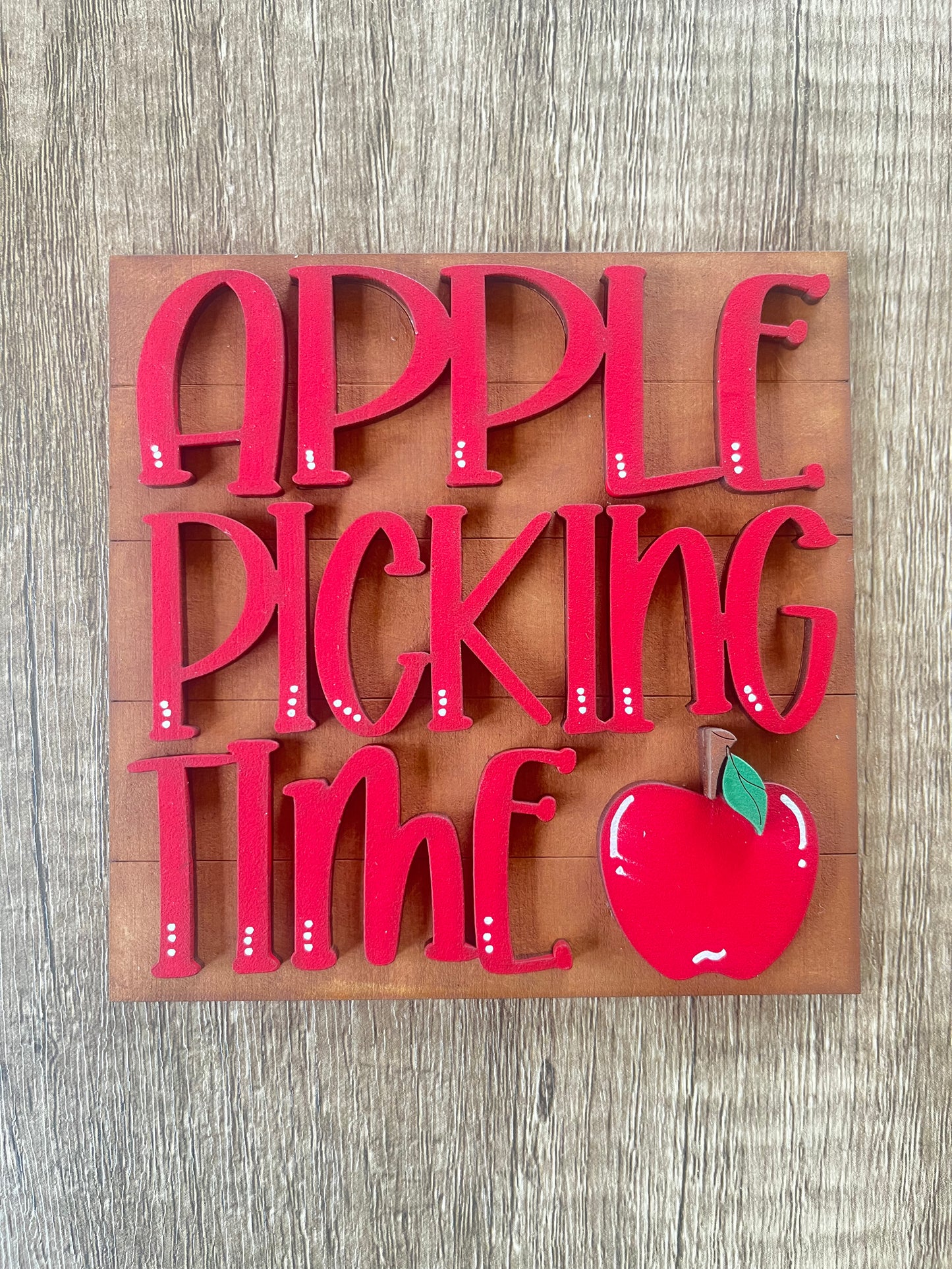 Apple Picking Time Ladder Tile