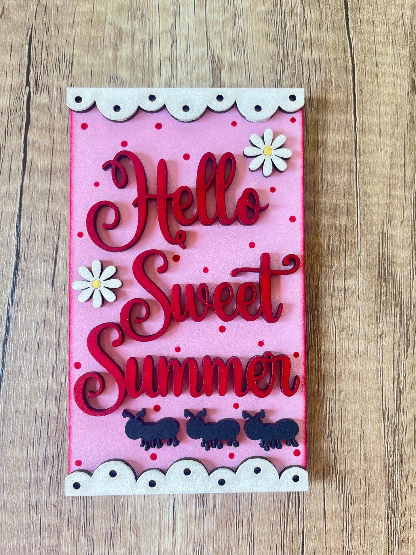 Hello Sweet Summer Cottage Cabinet Insert