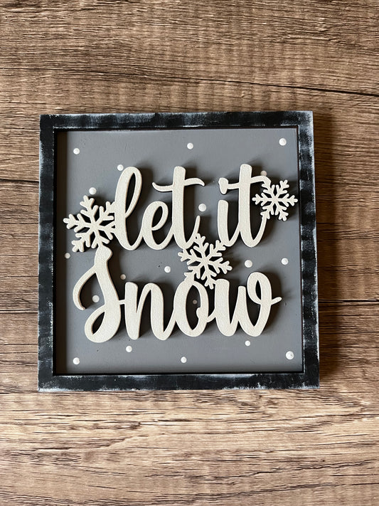 Let it Snow Ladder Tile