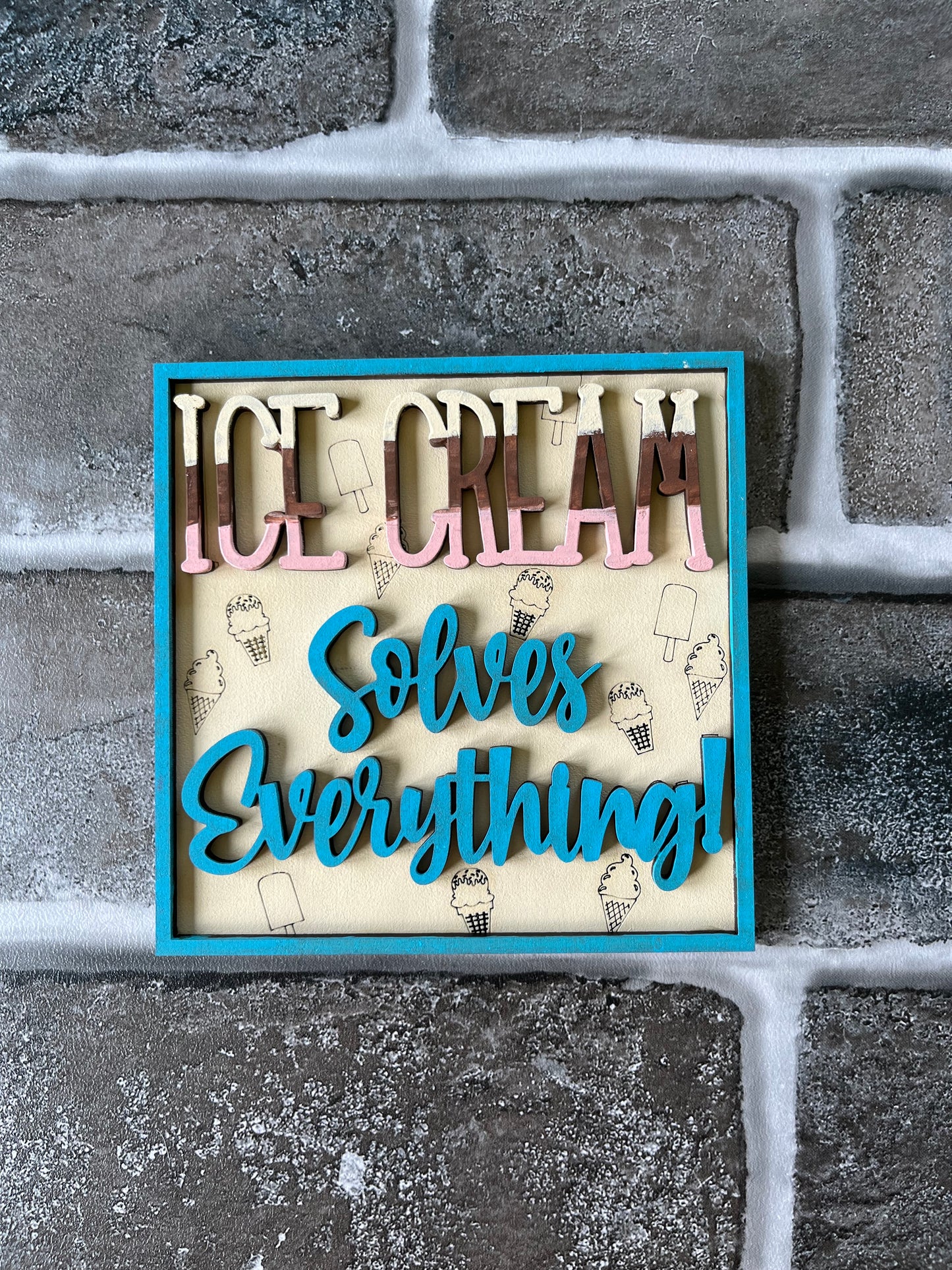 Ice Cream Solves Everything Ladder Tile