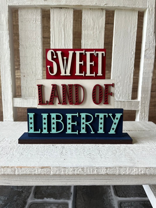 Sweet Land Word Stacker Shelf Sitter