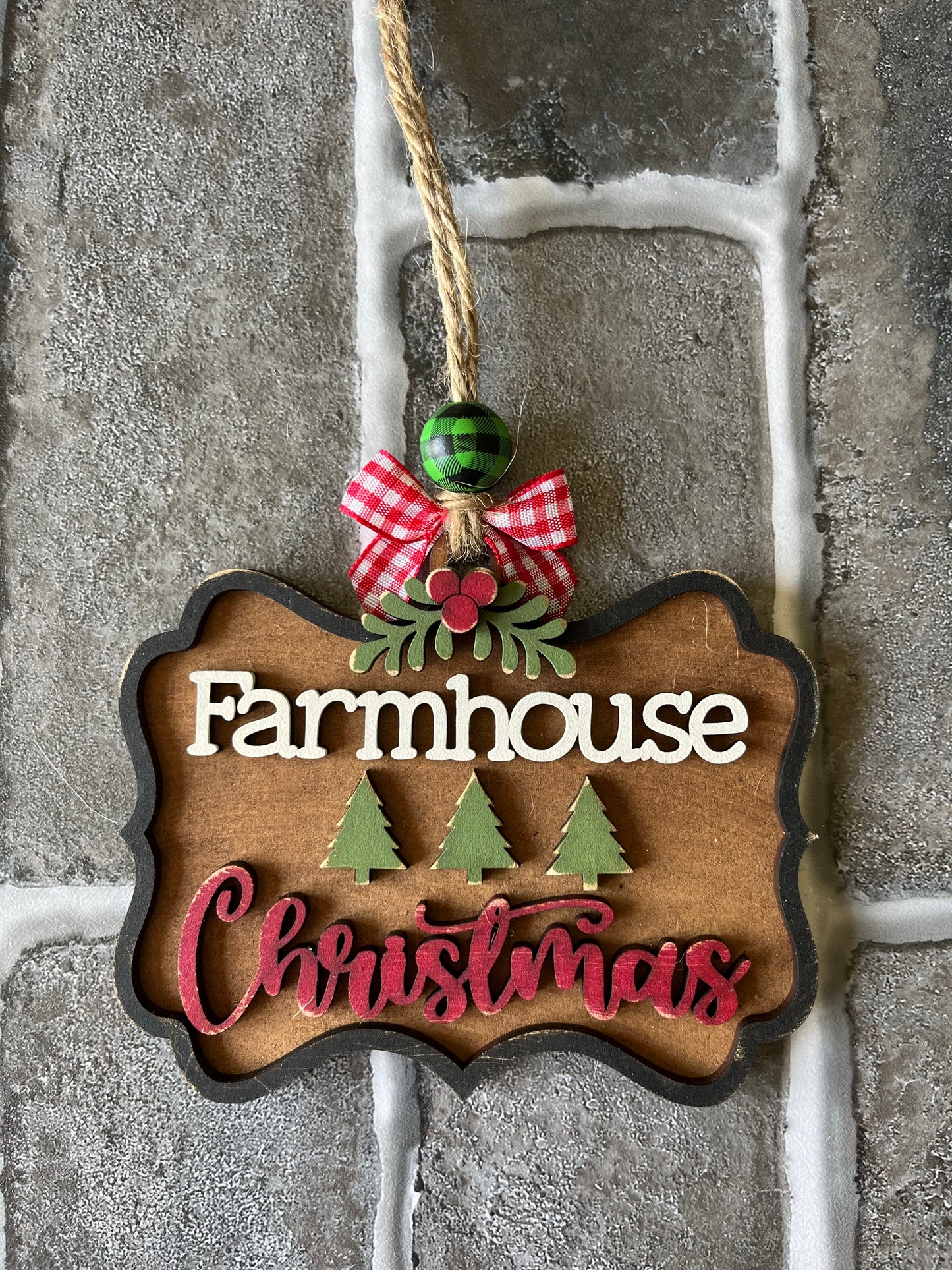 Farmhouse Christmas Ornament