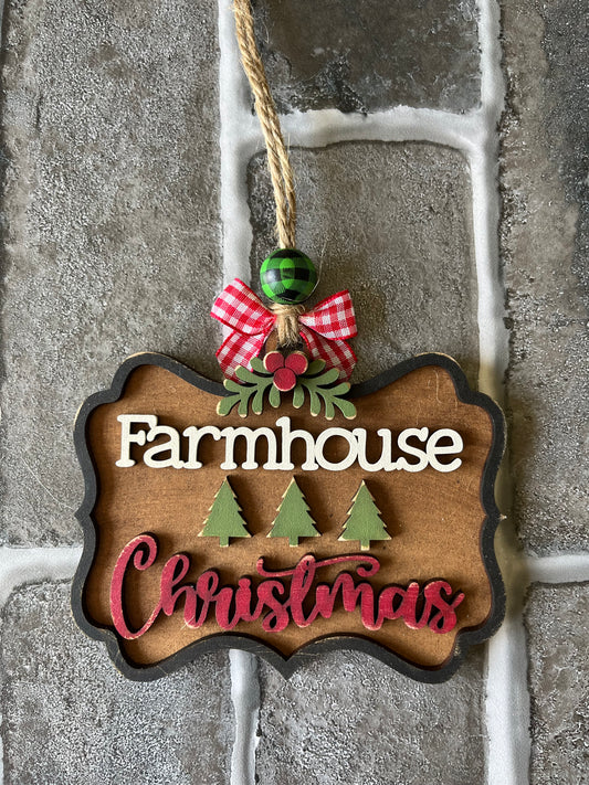 Farmhouse Christmas Ornament