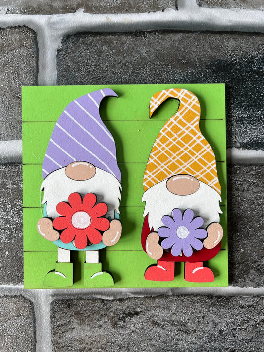 Spring Gnomes Ladder Tile